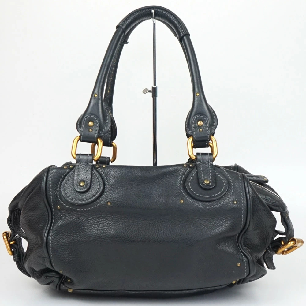 Chloe Paddington 2way Shoulder Bag black leather padlock key